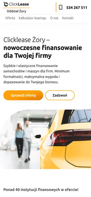 Zoptymalizowana sekcja hero dla lepszej konwersji na urządzeniach mobilnych.